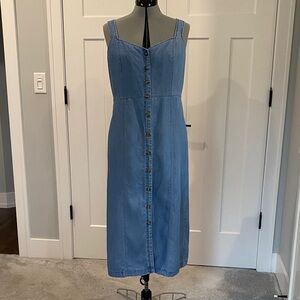 Blue Denim Button-Down Dress